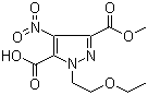 CAS # 792970-07-1, 1-(2-Ethoxyethyl)-4-nitro-1H-pyrazole-3,5-dicarboxylic acid 3-methyl ester