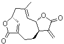 (3aR,9S,11E,12aS)-3a,4,5,9,10,12a-Hexahydro-11-methyl-3-methylene-7H-9,6-methenofuro[2,3-f]oxacycloundecin-2,7(3H)-dione molecular structure (CAS 79383-85-0)