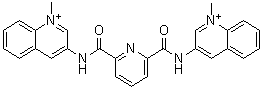 structure of CAS# 794458-56-3, 3,3'-[2,6-Pyridinediylbis(carbonylimino)]bis[1-methylquinolinium]