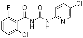 2-Chloro-N-[[(5-chloro-2-pyridinyl)amino]carbonyl]-6-fluorobenzamide molecular structure (CAS 79489-52-4)
