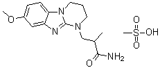 CAS # 79513-52-3, 3,4-Dihydro-8-methoxy-alpha-methylpyrimido[1,2-a]benzimidazole-1(2H)-propanamide monomethanesulfonate