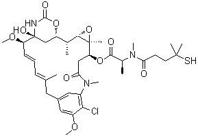 structure of CAS# 796073-69-3, N2'-Deacetyl-N2'-(4-mercapto-4-methyl-1-oxopentyl)-maytansine