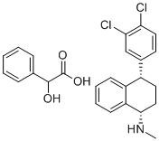(1S-cis)-4-(3,4-Dichlorophenyl)-1,2,3,4-tetrahydro-N-methyl-1-naphthalenamine 2-hydroxy-2-phenylacetate molecular structure (CAS 79617-97-3)