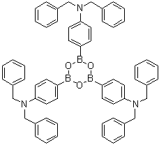 CAS # 796857-59-5, N,N',N''-(2,4,6-Boroxintriyltri-4,1-phenylene)tris[N-(phenylmethyl)benzenemethanamine]