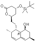 CAS # 79902-31-1, (4R,6R)-4-[[(1,1-Dimethylethyl)dimethylsilyl]oxy]-6-[2-[(1S,2S,6R,8S,8aR)-1,2,6,7,8,8a-hexahydro-8-hydroxy-2,6-dimethyl-1-naphthalenyl]ethyl]tetrahydro-2H-pyran-2-one
