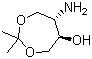 反式 5-氨基-6-羟基-2,2-二甲基-1,3-二氧杂环庚烷分子结构 (CAS 79944-37-9)