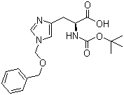 structure of CAS# 79950-65-5, N-Boc-N'-benzyloxymethyl-L-histidine