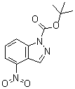 structure of CAS# 801315-75-3, 1,1-Dimethylethyl 4-nitro-1H-indazole-1-carboxylate