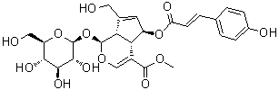 CAS 登录号：80159-07-5, 6-O-(E)-对香豆酰鸡屎藤苷甲基酯
