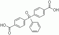 双(4-羧基苯基)苯基氧化膦分子结构 (CAS 803-19-0)