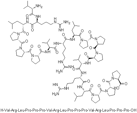 CAS 登录号：803732-09-4, L-缬氨酰-L-精氨酰-L-亮氨酰-L-脯氨酰-L-脯氨酰-L-脯氨酰-L-缬氨酰-L-精氨酰-L-亮氨酰-L-脯氨酰-L-脯氨酰-L-脯氨酰-L-缬氨酰-L-精氨酰-L-亮氨酰-L-脯氨酰-L-脯氨酰-L-脯氨酸