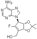 structure of CAS# 805245-45-8, (3aS,4S,6aR)-4-(6-氨基-9H-嘌呤-9-基)-5-氟-3a,6a-二氢-2,2-二甲基-4H-环戊二烯并-1,3-二氧杂环戊烯-6-甲醇
