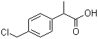 structure of CAS# 80530-55-8, 2-(4-Chloromethylphenyl)propionic acid