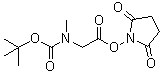 structure of CAS# 80621-90-5, N-(叔丁氧羰基)肌氨酸琥珀酰亚胺基酯