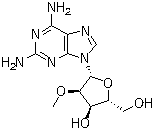 structure of CAS# 80791-87-3, 2-Amino-2'-O-methyladenosine