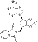 5'-脱氧-2',3'-O-异丙亚基-5'-邻苯二甲酰亚胺基腺苷分子结构 (CAS 80860-44-2)