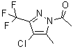 1-Acetyl-4-chloro-5-methyl-3-(trifluoromethyl)-1H-pyrazole molecular structure (CAS 808764-27-4)