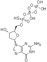2'-脱氧鸟苷 5'-硫代三磷酸酯分子结构 (CAS 80902-28-9)