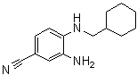 3-Amino-4-[(cyclohexylmethyl)amino]benzonitrile molecular structure (CAS 809273-56-1)