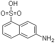 6-氨基-1-萘磺酸分子结构 (CAS 81-05-0)