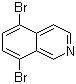 5,8-二溴异喹啉分子结构 (CAS 81045-39-8)