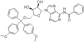 structure of CAS# 81246-82-4, 5'-O-(4,4'-Dimethoxytrityl)-N6-benzoyladenosine