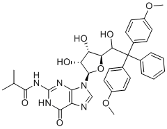 5'-O-DMT-N2-isobutyrylguanosine molecular structure (CAS 81246-83-5)