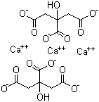 CAS # 813-94-5, Calcium citrate, 2-Hydroxy-1,2,3-propanetricarboxylic acid calcium salt (2:3), Tricalcium citrate