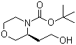 structure of CAS# 813433-76-0, (3S)-3-(2-Hydroxyethyl)-4-morpholinecarboxylic acid tert-butyl ester
