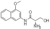 (2S)-2-氨基-3-羟基-N-(4-甲氧基-2-萘基)丙酰胺分子结构 (CAS 81607-67-2)