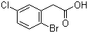 2-Bromo-5-chlorophenylacetic acid molecular structure (CAS 81682-38-4)