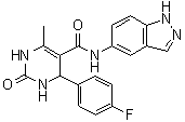 structure of CAS# 817194-38-0, 4-(4-Fluorophenyl)-1,2,3,4-tetrahydro-N-1H-indazol-5-yl-6-methyl-2-oxo-5-pyrimidinecarboxamide