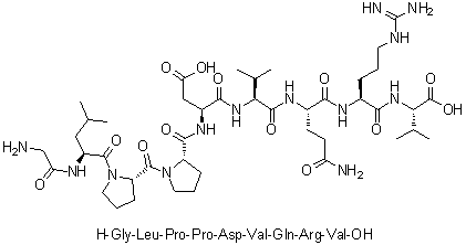 CAS # 817194-87-9, Glycyl-L-leucyl-L-prolyl-L-prolyl-L-alpha-aspartyl-L-valyl-L-glutaminyl-L-arginyl-L-valine