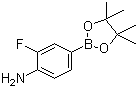 structure of CAS# 819058-34-9, 4-Amino-3-fluorophenylboronic acid, pinacol ester