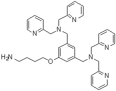 structure of CAS# 819066-98-3, 5-(4-Aminobutoxy)-N,N,N',N'-tetrakis(2-pyridinylmethyl)-1,3-benzenedimethanamine