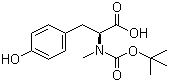 structure of CAS# 82038-34-4, N-tert-Butoxycarbonyl-N-methyl-L-tyrosine