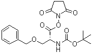 structure of CAS# 82155-85-9, [(1R)-2-[(2,5-Dioxo-1-pyrrolidinyl)oxy]-2-oxo-1-[(phenylmethoxy)methyl]ethyl]carbamic acid 1,1-dimethylethyl ester