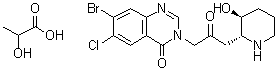 卤夫酮乳酸盐分子结构 (CAS 82186-71-8)