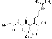 CAS # 82224-83-7, Glycyl-L-histidyl-L-arginine, (2S)-2-[[(2S)-2-[(2-aminoacetyl)amino]-3-(1H-imidazol-5-yl)propanoyl]amino]-5-(diaminomethylideneamino)pentanoic acid