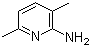 3,6-二甲基吡啶-2-胺分子结构 (CAS 823-61-0)