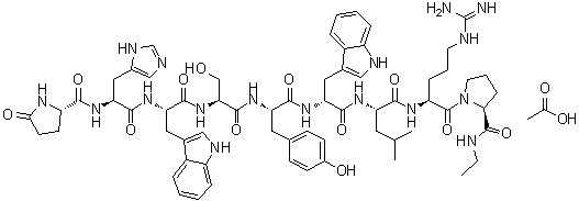 地洛瑞林乙酸盐分子结构 (CAS 82318-06-7)