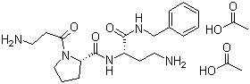 structure of CAS# 823202-99-9, (2S)-beta-Alanyl-L-prolyl-2,4-diamino-N-(phenylmethyl)butanamide acetate