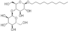 structure of CAS# 82494-09-5, 1-O-Decyl-beta-D-maltoside