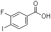 3-氟-4-碘苯甲酸分子结构 (CAS 825-98-9)