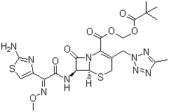 CAS 登录号：82547-81-7, 头孢特仑新戊酯, 头孢特仑匹酯, 头孢特仑酯