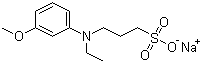structure of CAS# 82611-88-9, N-Ethyl-N-(3-sulfopropyl)-3-methoxyaniline sodium salt