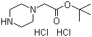 structure of CAS# 827614-56-2, tert-Butyl piperazin-1-ylacetate dihydrochloride
