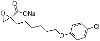 CAS # 828934-43-6, (2S)-2-[6-(4-Chlorophenoxy)hexyl]oxiranecarboxylic acid sodium salt