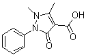 2,3-二氢-1,5-二甲基-3-氧代-2-苯基-1H-吡唑-4-羧酸分子结构 (CAS 83-10-3)