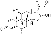 structure of CAS# 83-43-2, Methylprednisolone